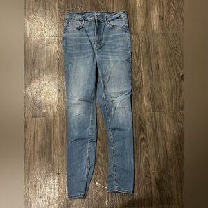 Old Navy Light Blue extra high rose rockstar super Skinny Jeans